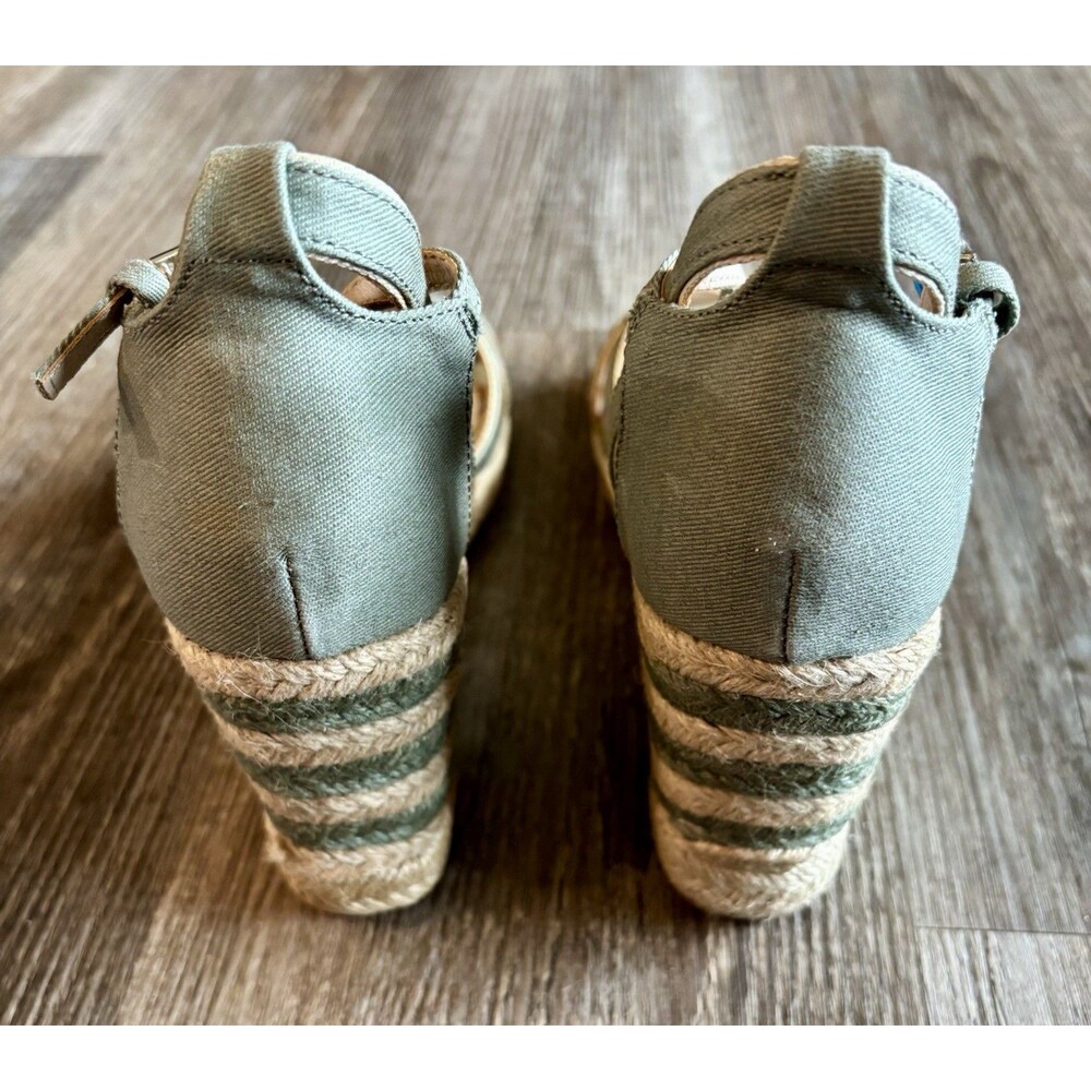 MTNG Wedge Sandals Womens Mint Green Size Espadrille EU 39 US 8.5 Open Toe Shoe - Picture 5 of 8